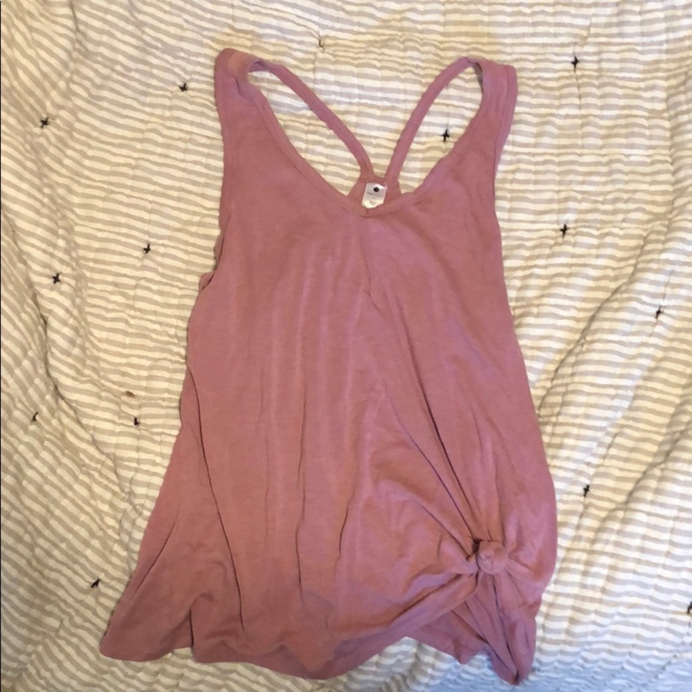 Mauve Crossback Workout Shirt